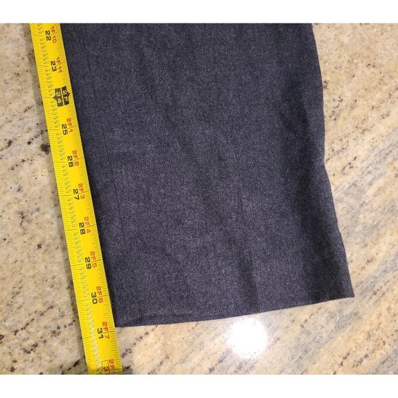 Ann Taylor Loft Women Size 10 Gray Straight Leg Dress Pants Trouser Wool Lined - Picture 4 of 14